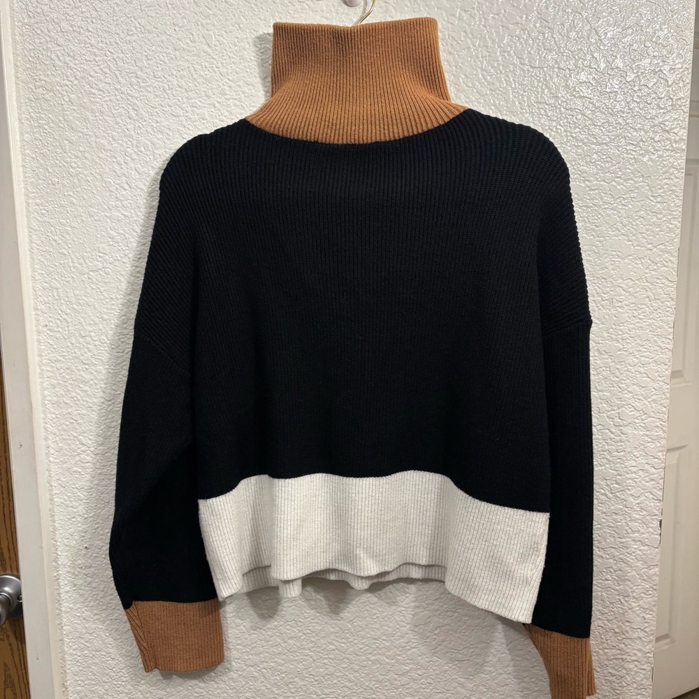 Marc New York‎ Andrew Marc Women's Quarter Zip Shaker Knit Sweater - Picture 4 of 5